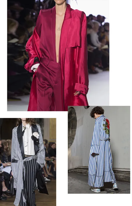 Слева направо: Lanvin, Haider Ackermann весна-лето 2017 и Off White Resort 2017 Слева направо: Lanvin, Haider Ackermann весна-лето 2017 и Off White Resort 2017
