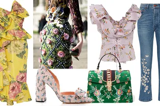 Цветут цветы: 65 летних платьев, туфель и сумок в розу, ромашку и лилию