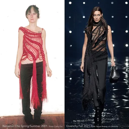 Сравнение образов из коллекций Benjamin Cho и Givenchy