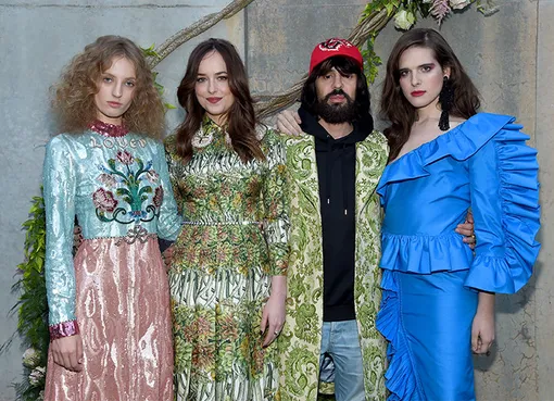 Петра Коллинз, Дакота Джонсон, Алессандро Микеле и Хари Неф