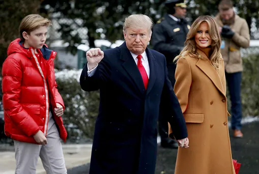 Бэррон, Дональд и Мелания Трамп Бэррон, Дональд и Мелания Трамп