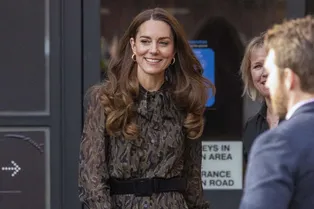 Леопардовое платье цвета хаки и серьги-кольца Asos: Кейт Миддлитон продолжает носить бижутерию вместо бриллиантов