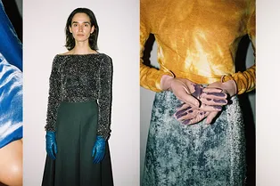 Платья из шелка и бархата, топы в стразах и «вареные» водолазки в Pre-Fall коллекции Walk of Shame