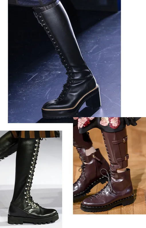 Слева направо: Altuzarra осень-зима 2017/18, Hermès осень-зима 2017/18, Valentino осень-зима 2017/18