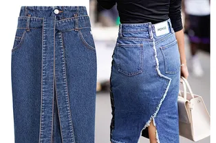 Даже девушки-ковбои: 8 джинсовых миди-юбок