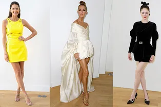 Селин Дион, Елена Перминова и Карин Ройтфельд на показе Alexandre Vauthier