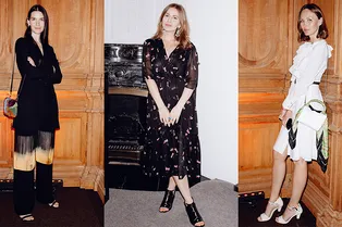 Мари Коберидзе, Тата Бондарчук и Маргарита Лиева на открытии первого этапа серии Гран-при по шахматам