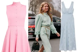 11 приталенных платьев миди главных весенних оттенков