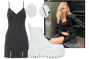 С чем сочетать платье-комбинацию