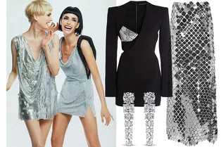 Как носить серебряные пайетки