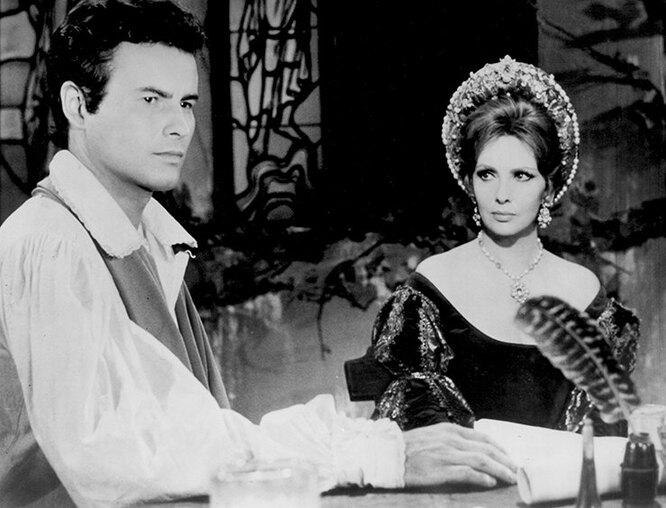 Хорст Буххольц в роли Сервантеса и Джина Лоллобриджида в фильме «Сервантес», 1967