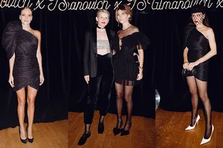 Наталья Ионова, Полина Киценко и Евангелия Смирниотаки на презентации Kalmanovich x TSUM