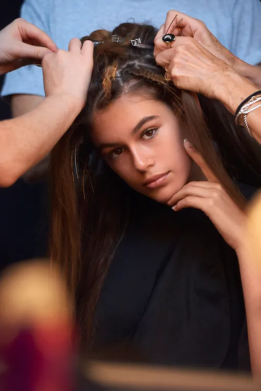 Кайя Гербер на съемках рекламной кампании Marc Jacobs Beauty