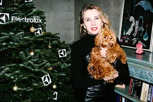 Светлана Бондарчук и Оксана Акиньшина на рождественском бранче с Владимиром Мухиным