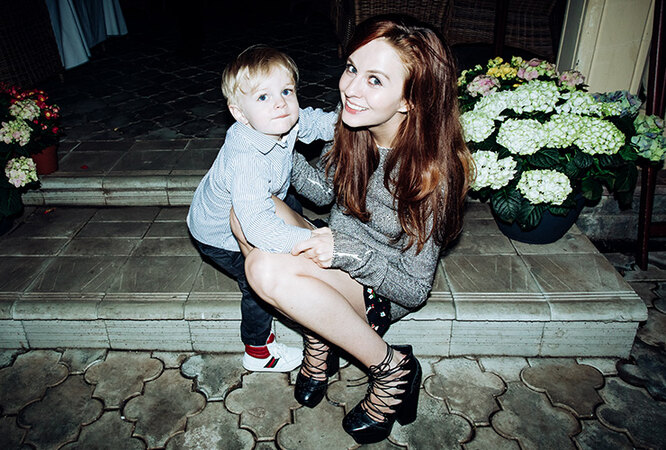 Юлия Прудько с сыном Федором