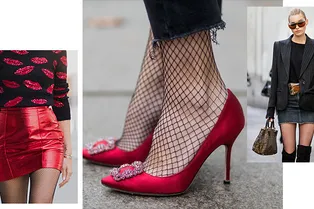 4 правила, как носить колготки в сетку осенью