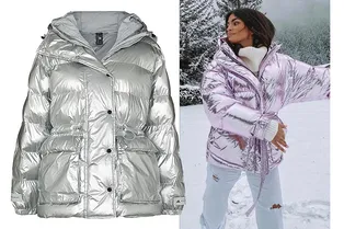 Этой зимой носите пуховики с эффектом металлик