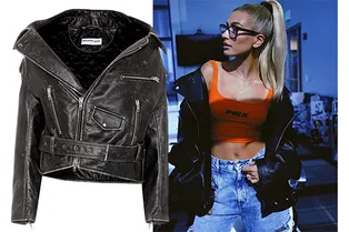 Подружка байкера: 10 кожаных оверсайз-курток для самых дерзких