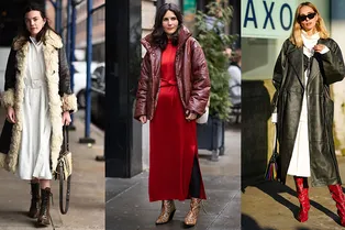 Как и с чем носить платье зимой