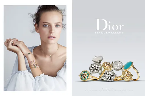 Новая рекламная кампания ювелирных украшений Dior в объективе Патрика Демаршелье Новая рекламная кампания ювелирных украшений Dior в объективе Патрика Демаршелье