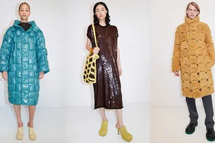 Новые it-shoes года, стеганые пальто и «рваные» платья в коллекции Bottega Veneta