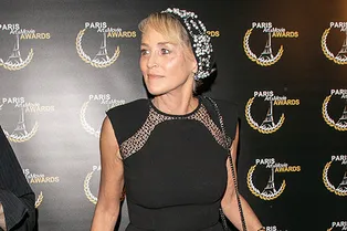 Классическое платье и бархатная шапочка: модный провал Шэрон Стоун