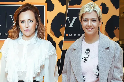 Виктория Шелягова и Ксения Чилингарова на благотворительном аукционе в ЦУМе