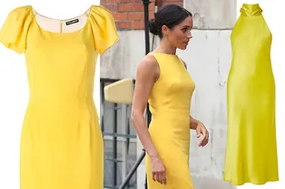 10 стильных желтых платьев как у Меган Маркл