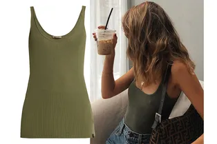Образ выходного дня: топ на тонких бретелях и любимые джинсы