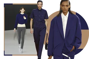 Вместо черного: лучший базовый цвет с подиумов Милана и Парижа Вместо черного: лучший базовый цвет с подиумов Милана и Парижа