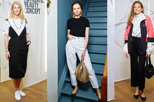 Саша Новикова, Оксана Бондаренко, Дарья Лисиченко на запуске марки Authentic Beauty Concept