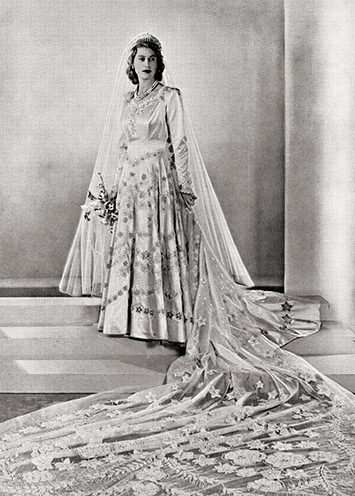 Елизавета II в день своей свадьбы