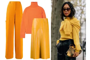 Долой серость: разбавляем базовый гардероб желтым и оранжевым цветами