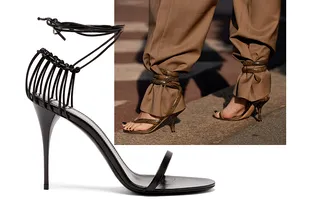 Этой весной обязательно носим босоножки поверх брюк