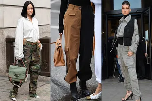 Брюки карго уверенно вернулись в моду. Как их теперь носить