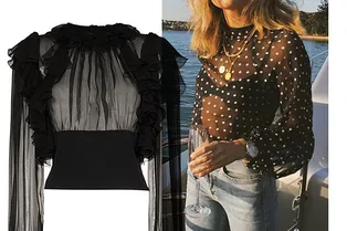 10 сексуальных прозрачных блузок и топов, чтобы носить их со строгими брюками