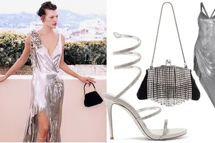 Одеться в серебро на Новый год, как Милла Йовович в 1997 году