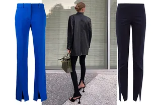 10 модных брюк с разрезами — фасон, который подойдет всем