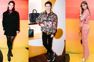 Мари Коберидзе, Урсула Ким и Артем Королев на вечеринке Louis Vuitton