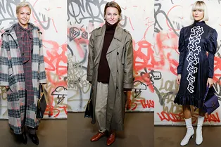 Ксения Чилингарова, Ясмина Муратович и Мари Коберидзе на открытии Pop-Up Store Litkovskaya x Portal в концепт-сторе Aizel