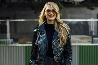 10 идей, как небанально носить черную кожаную куртку