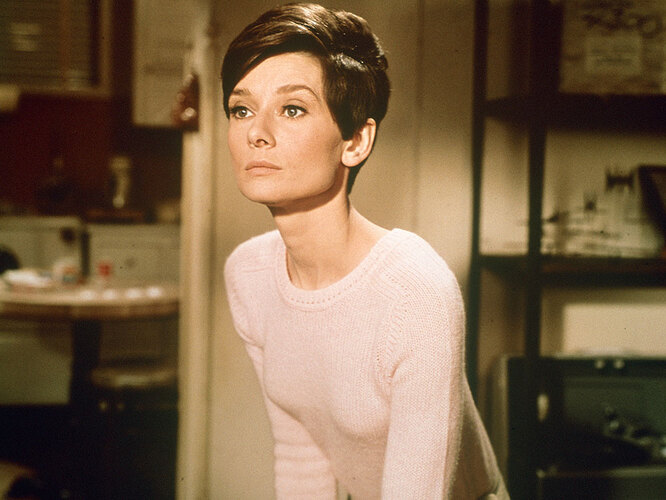 Одри Хепберн в фильме «Дождись темноты», 1967 год