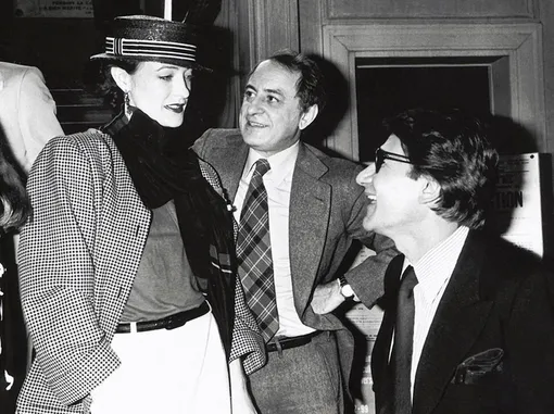 Лулу де ля Фалез, Пьер Берже и Ив Сен-Лоран, 1986 г.