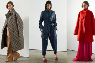 Пальто всех мастей, пончо-одеяло и гофрированные свитеры в коллекции Stella McCartney