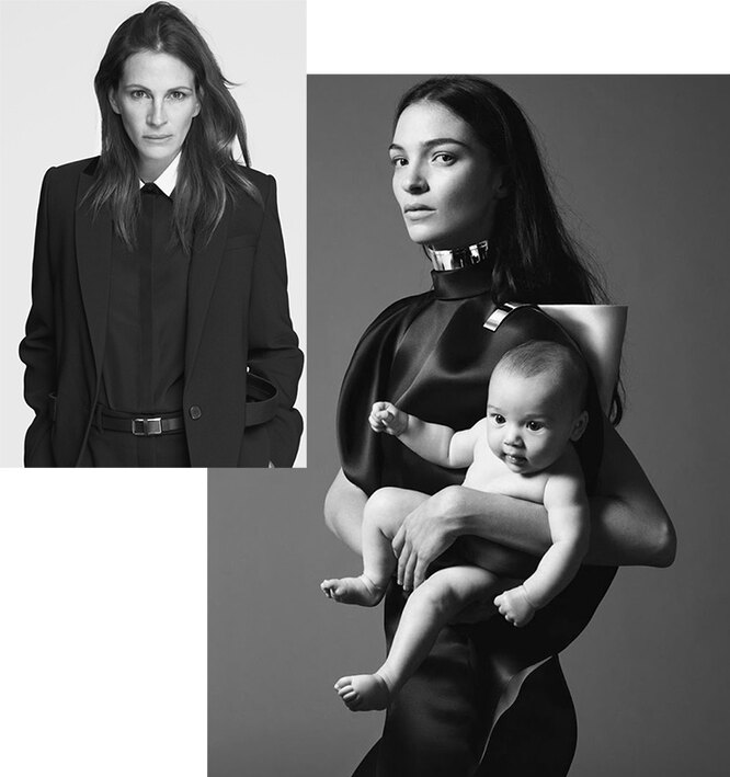 Рекламные кампании Givenchy с Джулией Робертс, весна-лето 2015; с Мариякарлой Босконо, весна-лето 2013