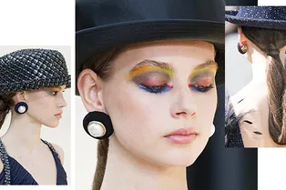 Радуга на глазах и хвосты в сеточках: бьюти-детали кутюрного показа Chanel Радуга на глазах и хвосты в сеточках: бьюти-детали кутюрного показа Chanel