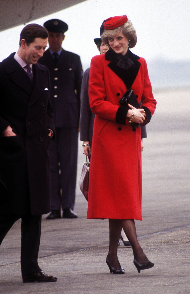Принцесса Диана в аэропорту Бирмингема, 1984 год