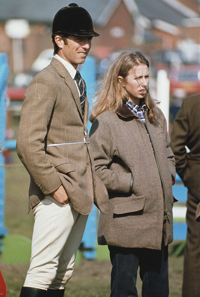 С мужем Марком Филлипсом, 1975 год