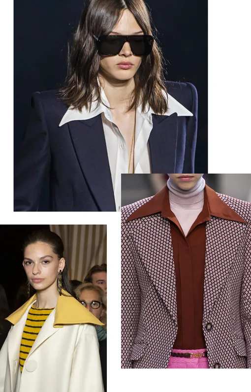 Справа налево: Lanvin, Saint Laurent, Victoria Beckham, весна-лето – 2020 Справа налево: Lanvin,