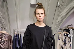 Александра Ревенко и Елена Летучая на презентации новой коллекции Hanro